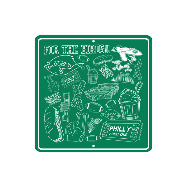 For the Birds Pattern Tin Sign