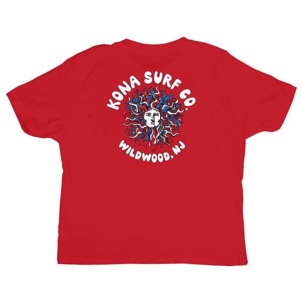 Bubble Original Sun Toddler Boys T-Shirt - Red/Rwb