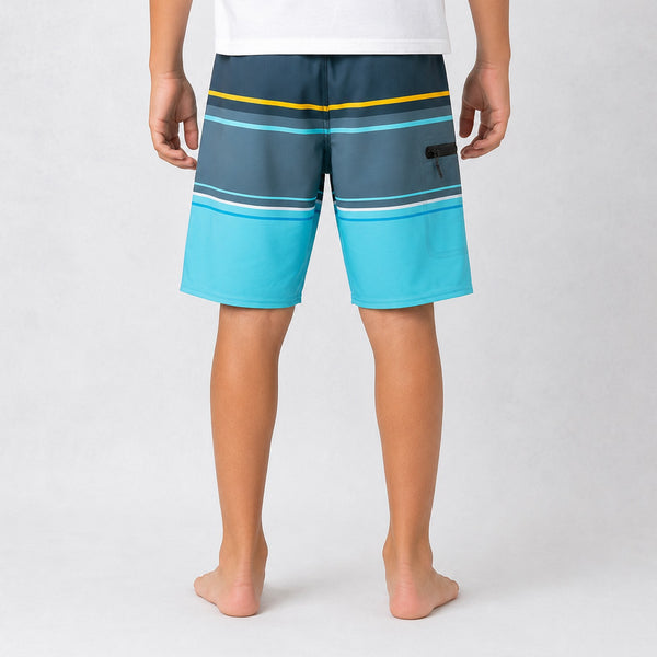 Summertime 18in Boys Boardshorts - Stripe Pattern