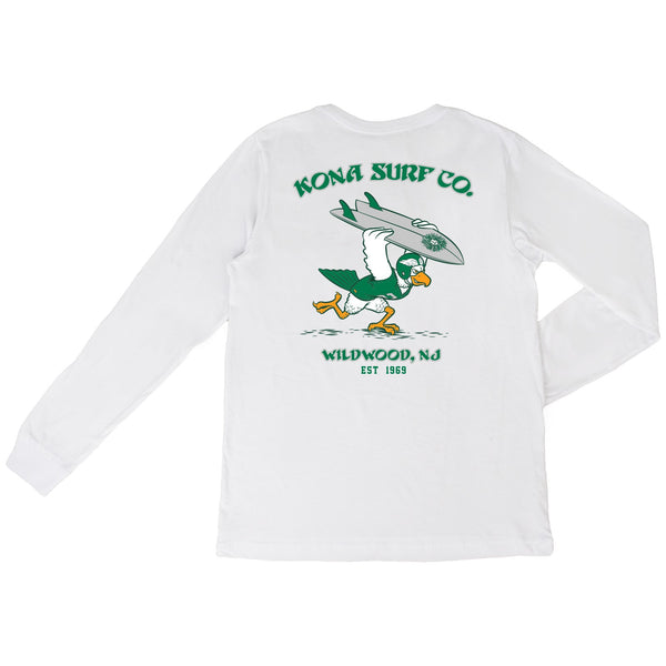 For The Birds Boys Long Sleeve Shirt - White