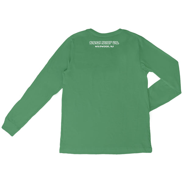 For The Birds Pattern Boys Long Sleeve Shirt - Irish Green