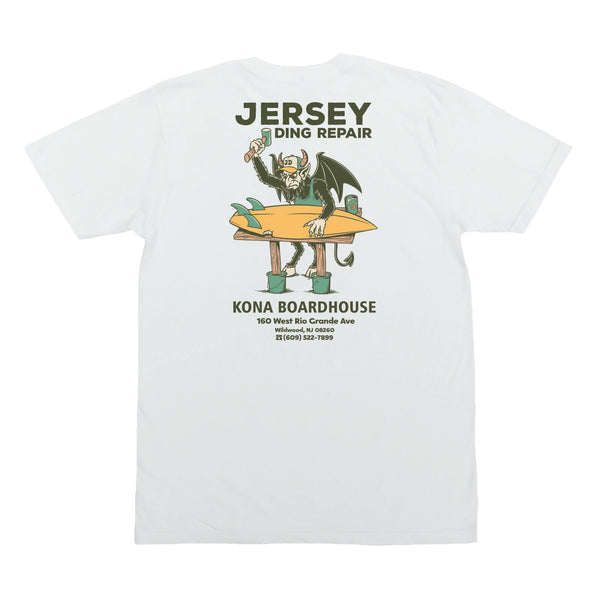 Jersey Ding Repair Boys T-Shirt - White