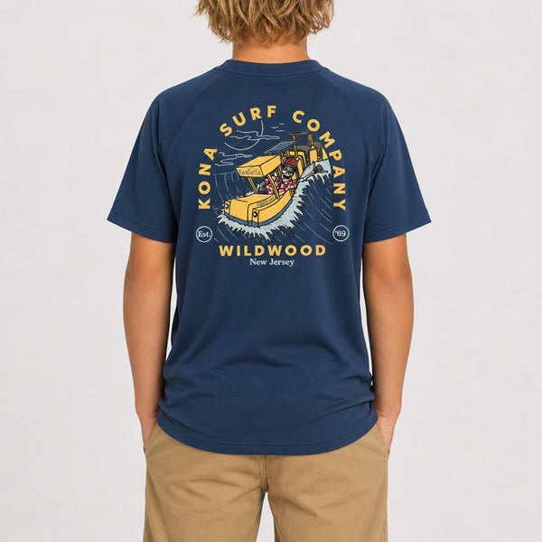 Free Ride 2 Boys UV Sun Protection T-Shirt - Navy