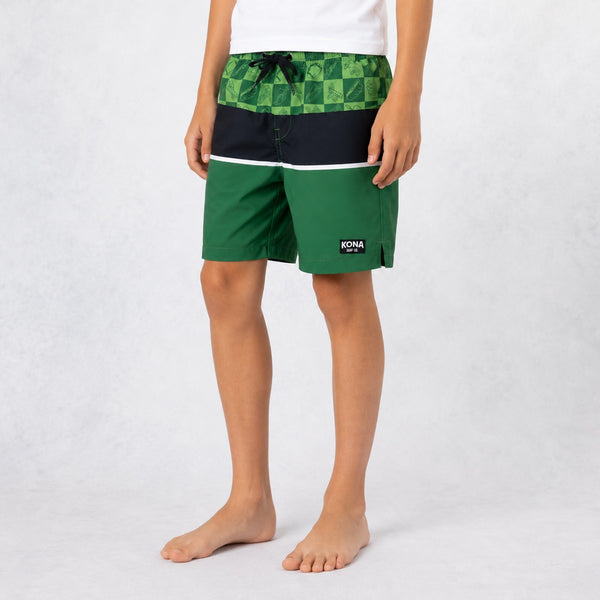 Uncomplicated 15in w/ Liner Boys Elastic Boardshorts - For the Birds