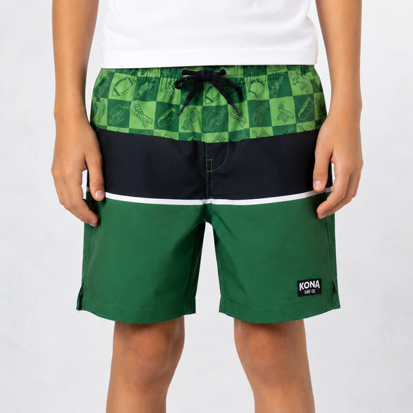 Uncomplicated 15in w/ Liner Boys Elastic Boardshorts - For the Birds