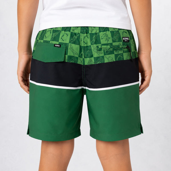 Uncomplicated 15in w/ Liner Boys Elastic Boardshorts - For the Birds
