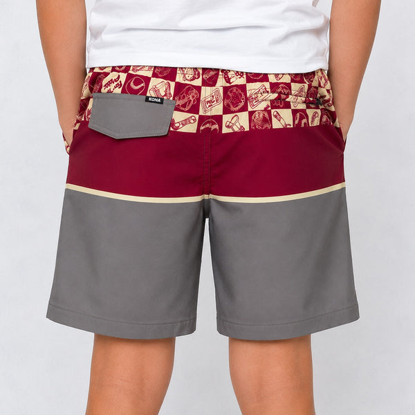 Uncomplicated 15in w/ Liner Boys Elastic Boardshorts - For the Phils