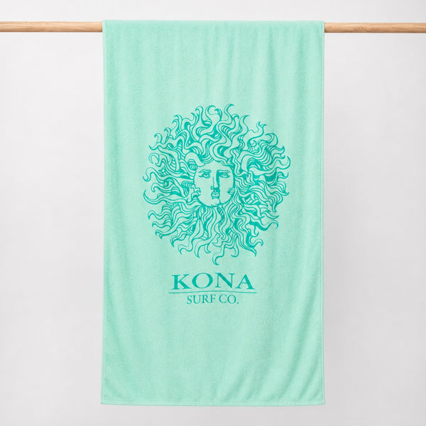 Original Sun Outline Beach Towel - Mint Green