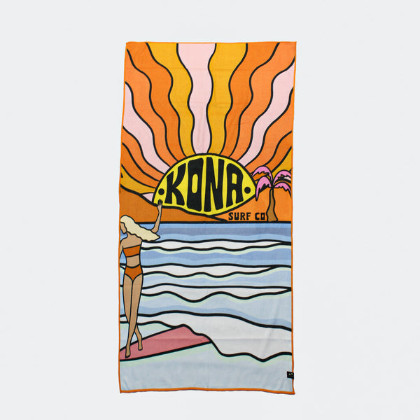 Slowtide x Kona Evening Surfer Beach Towel