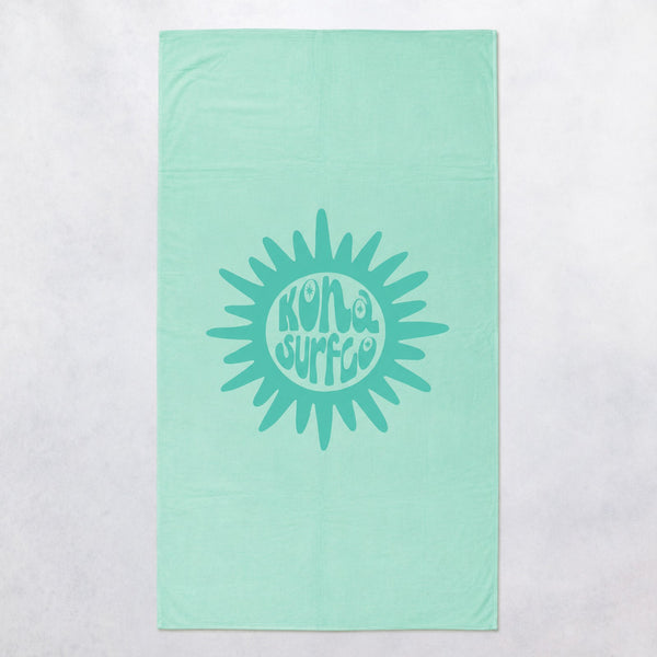 Sun Badge Beach Towel - Mint Green