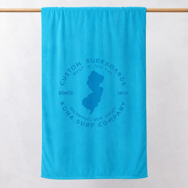 Built in Jersey Beach Towel - Turquoise