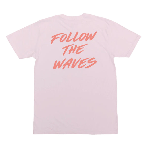 Follow the Waves Brush Girls T-Shirt - Blossom