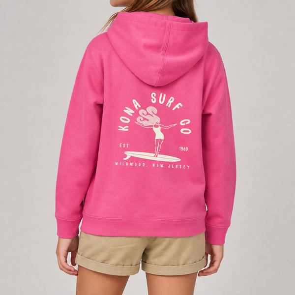Endless Summertime Girls Pullover Hoodie - Rasberry