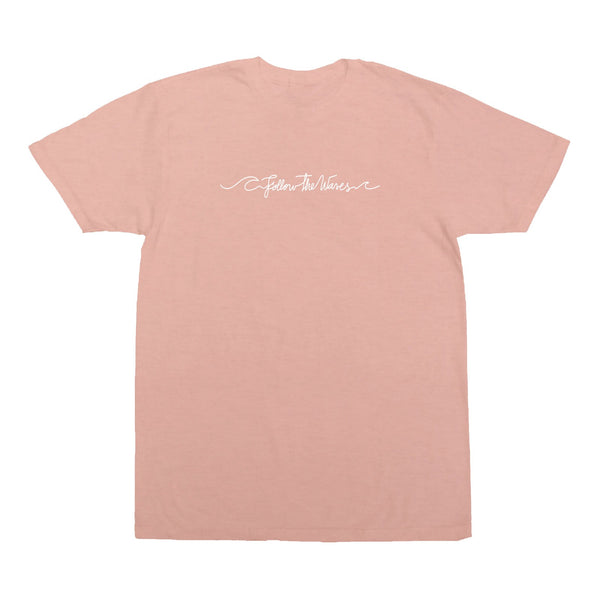 Follow the Waves Girls T-Shirt - Peach Triblend