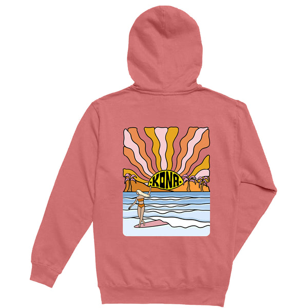 Evening Surfer Girls Pullover Hoodie