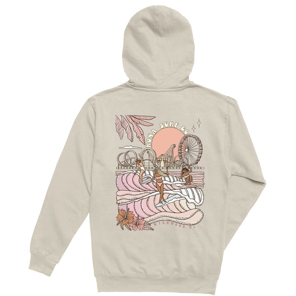 Summer Sunrise Girls Pullover Hoodie - Sand