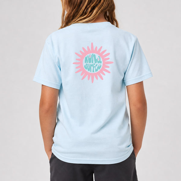 Sun Badge Girls T-Shirt - Chambray