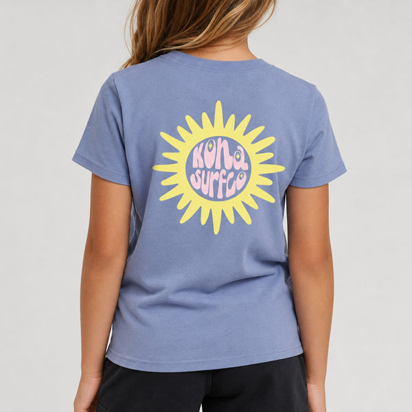 Sun Badge Girls T-Shirt - Lavender Blue