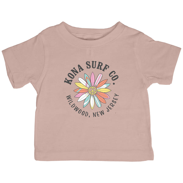 Surflower Infant Girls T-Shirt - Peach Triblend