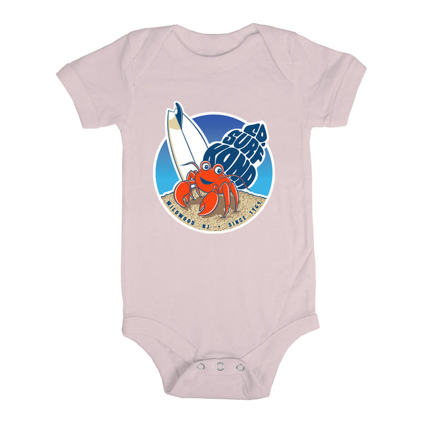 Hermit Crab Infant Girls Short Sleeve Onesie