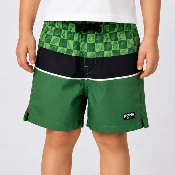 Uncomplicated 13in Toddler Boys Elastic Boardshorts - For the Birds