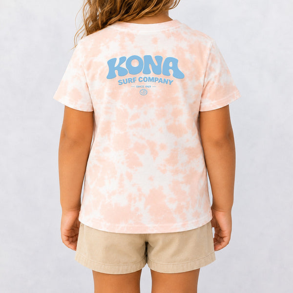 Bubble Puff Toddler Girls T-Shirt - Rose Tie Dye