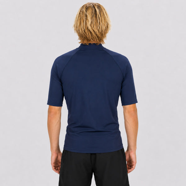 Branded Stretch UV S/S Mens Rashguard - Navy
