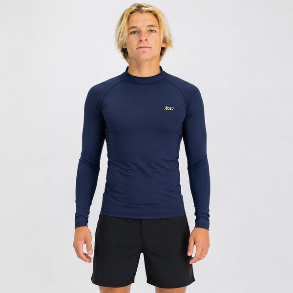 Branded Stretch UV L/S Mens Rashguard - Navy