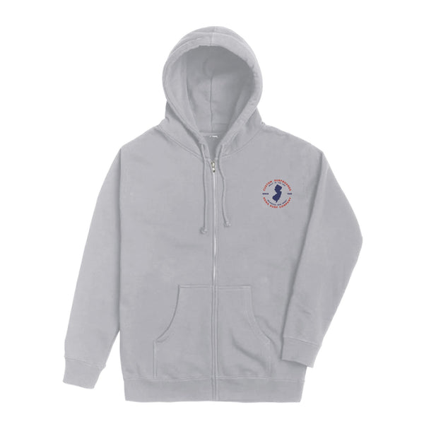 Built in Jersey Mens Zip Hoodie - Grey Heather