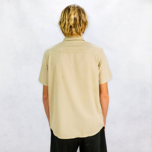 Shore Mens SS Woven - Stone