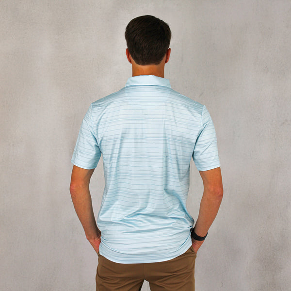 Blue Stripe Mens Polo