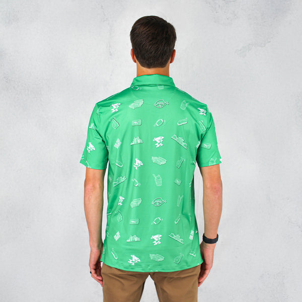 For the Birds Pattern Mens Polo