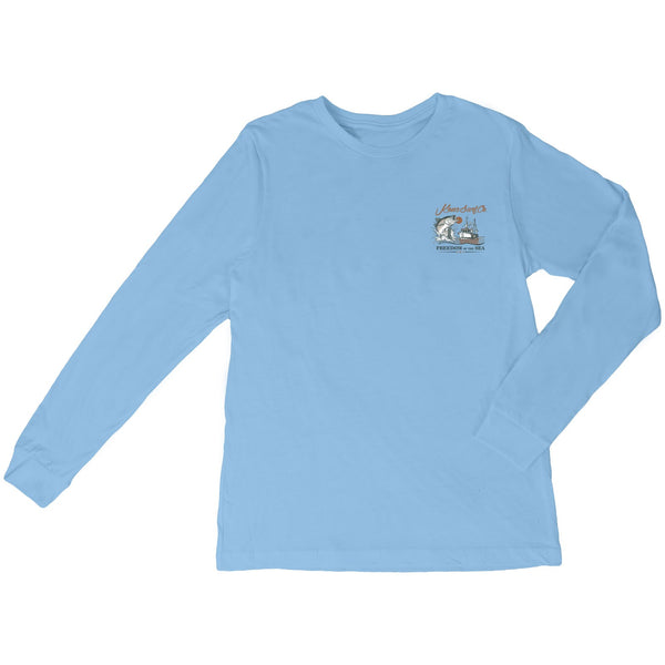 Offshore Catch Mens Long Sleeve Shirt - Carolina Blue