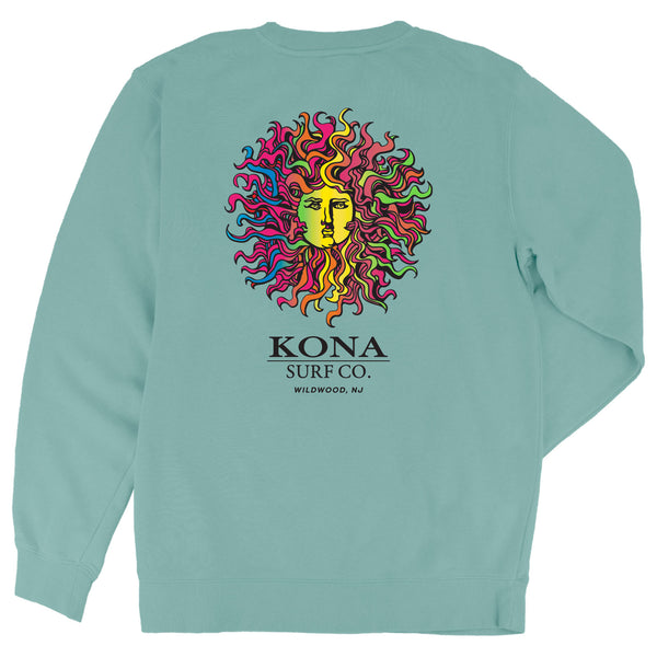 Original Sun Mens Crew Sweatshirt - Mint/Retro
