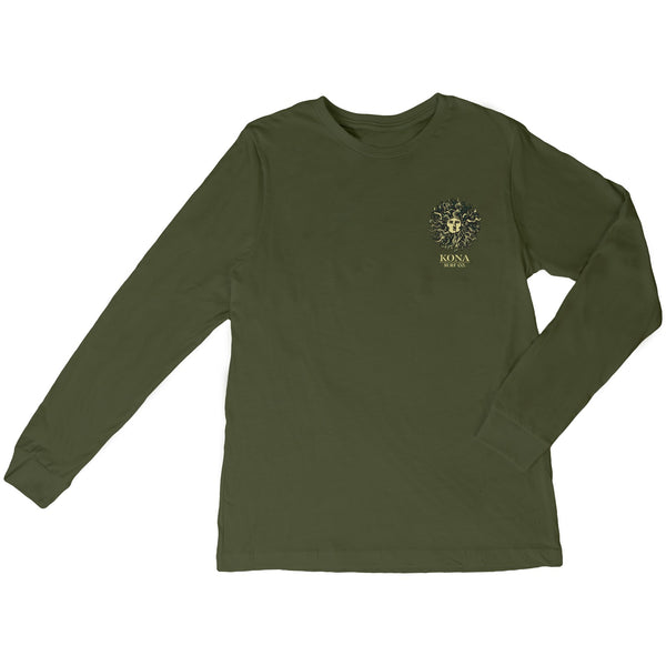 Original Sun Mens Long Sleeve Shirt - Olive/Camo