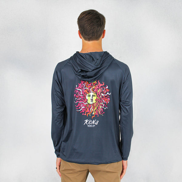 Original Sun Hooded Mens UV Sun Protection LS Shirt