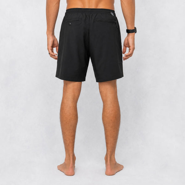 Uncomplicated 17in w/ Liner Mens Elastic Boardshorts - Black