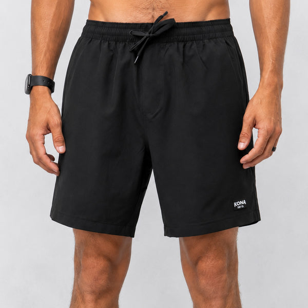 Uncomplicated 17in w/ Liner Mens Elastic Boardshorts - Black