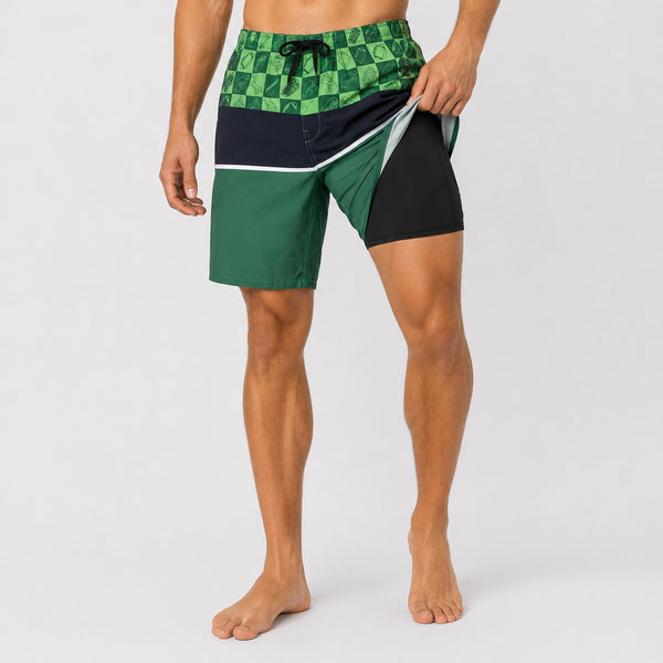 Uncomplicated 17in w/ Liner Mens Elastic Boardshorts - For the Birds