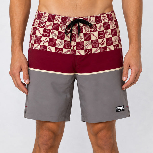 Uncomplicated 17in w/ Liner Mens Elastic Boardshorts - For the Phils