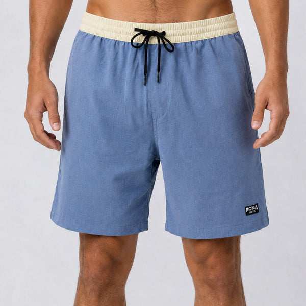 Uncomplicated 17in w/ Liner Mens Elastic Boardshorts - Slate/Cream