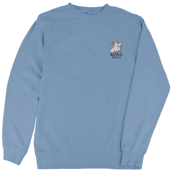 Dont Feed The Seagulls Mens Crew Sweatshirt - Pigment Light Blue