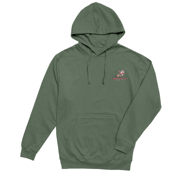 Santas Getaway Mens Pullover Hoodie - Alpine Green