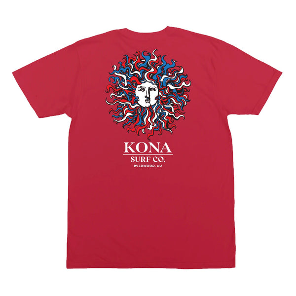 Original Sun Mens T-Shirt - Red/Rwb