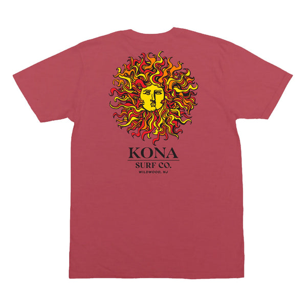 Original Sun Mens T-Shirt - Washed Red/Original