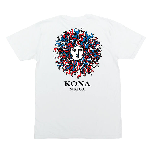Original Sun Mens T-Shirt - White/RWB
