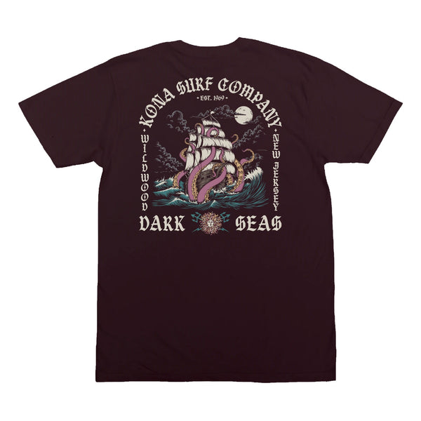 Kona x Dark Seas 2026 Collab Mens T-Shirt - Oxblood