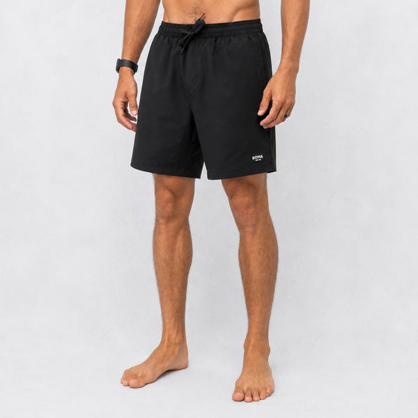 Uncomplicated 17in Mens Elastic Boardshorts - Black