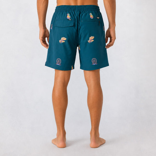 Uncomplicated 17in Mens Elastic Boardshorts - Boardwalk