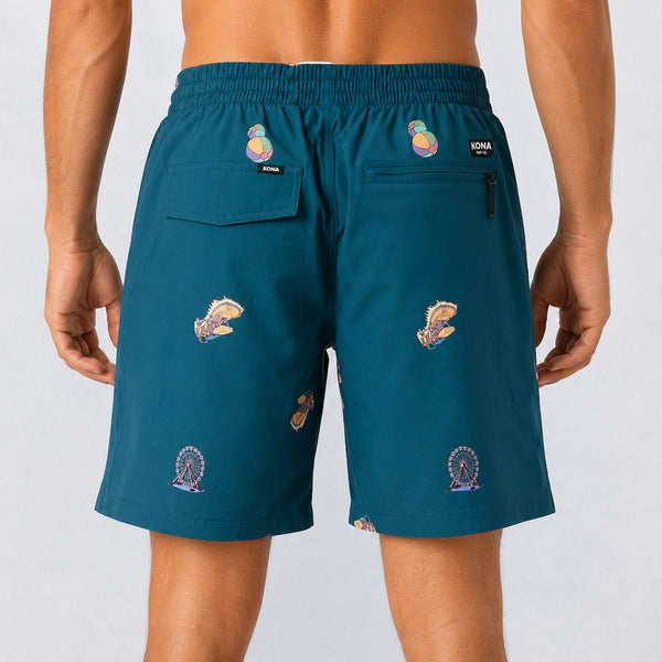 Uncomplicated 17in Mens Elastic Boardshorts - Boardwalk
